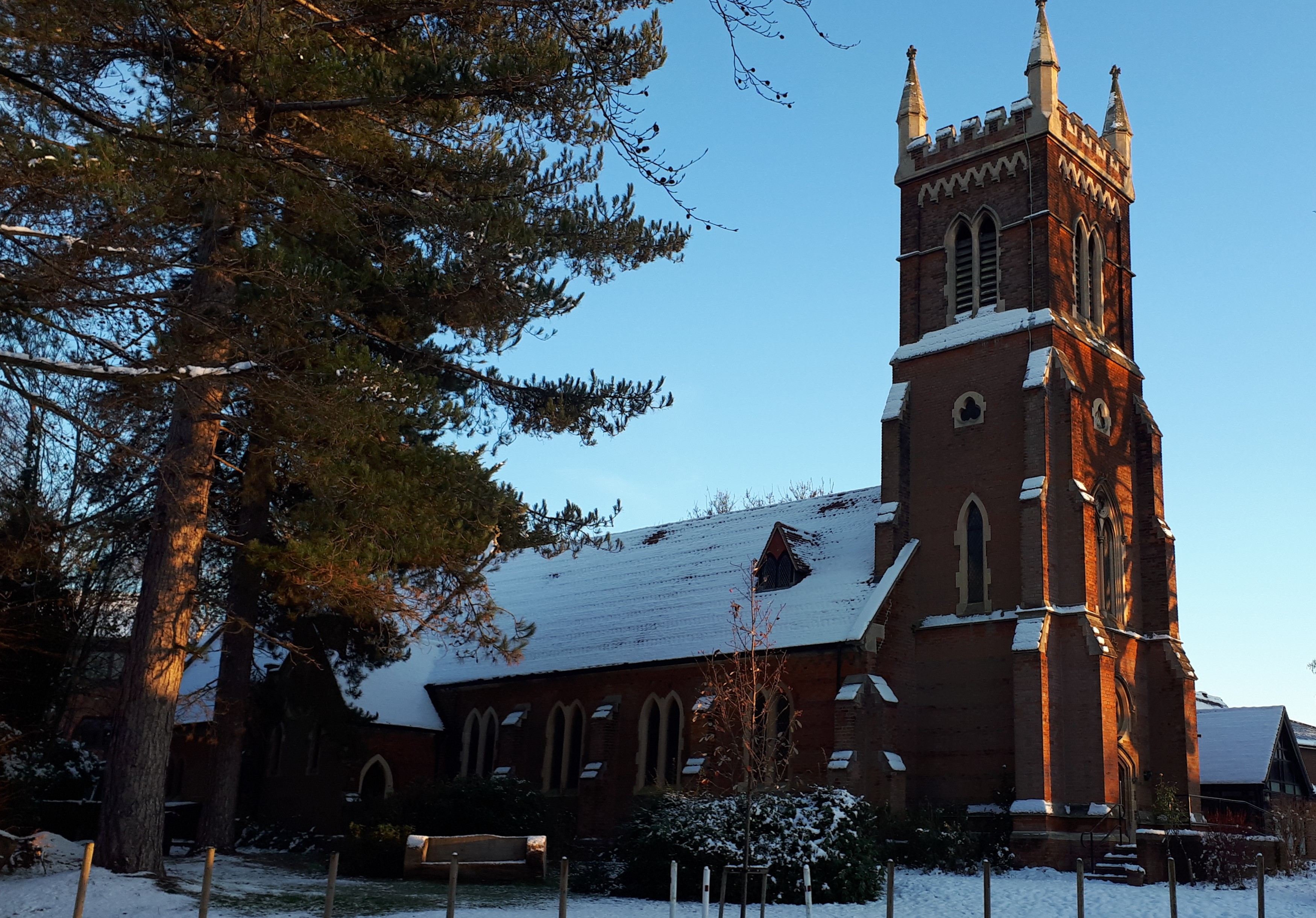 Church in snow