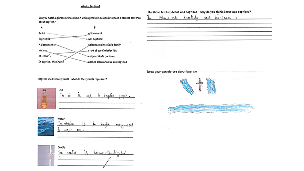 Holly Trees School Baptism wor